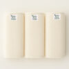 Invigor White Washcloth 3-Pack made with bamboo viscose and satin crepe layers